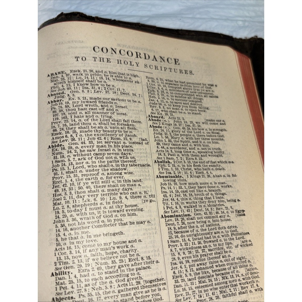 Antique 1922 National Bible Press Illustrated King James Bible Maps Concordance - Picture 15 of 16